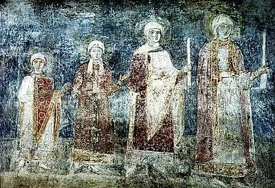 Дочери великого князя Ярослава Мудрого Фреска Софии Киевской XI в - фото 32