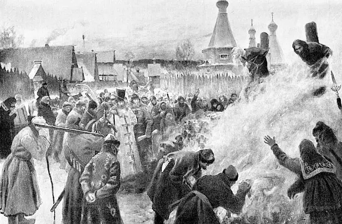 Сожжение протопопа Аввакума 1897 П Е Мясоедов Долго ли муки сея - фото 4