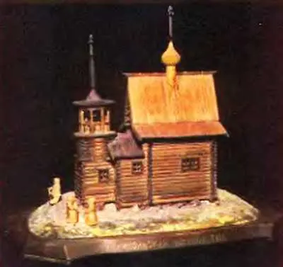 Макет Никольской часовни XVII в из деревни Вершинине Плесецкого района - фото 57