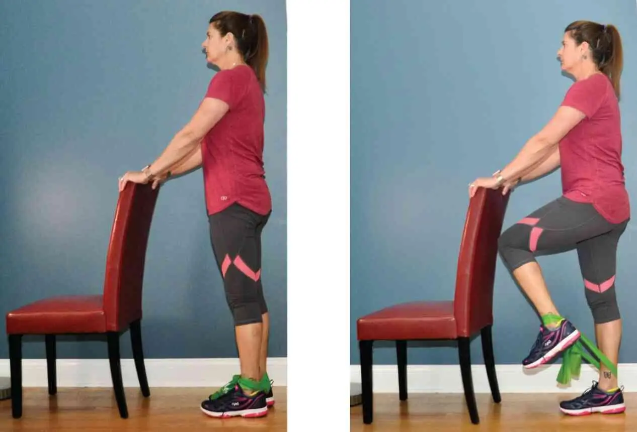 HAMSTRING CURLS WITH BANDS Take a light to medium resistance band and tie it - фото 58
