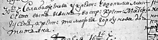 о родившихся 1261 Марта 30го села Баженова у крестьянина Евдокима Моисеева - фото 339