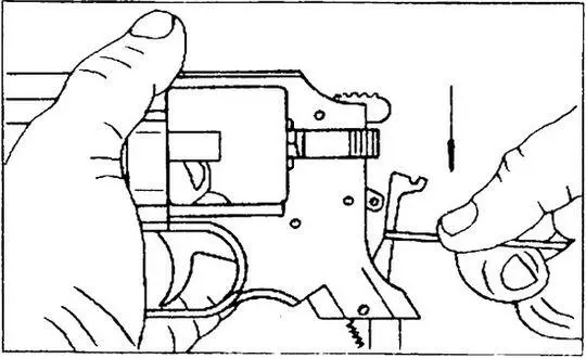 Рис 15 1 Установка стержня курка 154 Полная разборка 1541 Полную - фото 10
