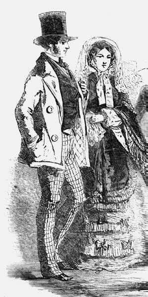 Рис 13 Новейшая мода 1850 г молодой человек щеголяет в высоком цилиндре - фото 13