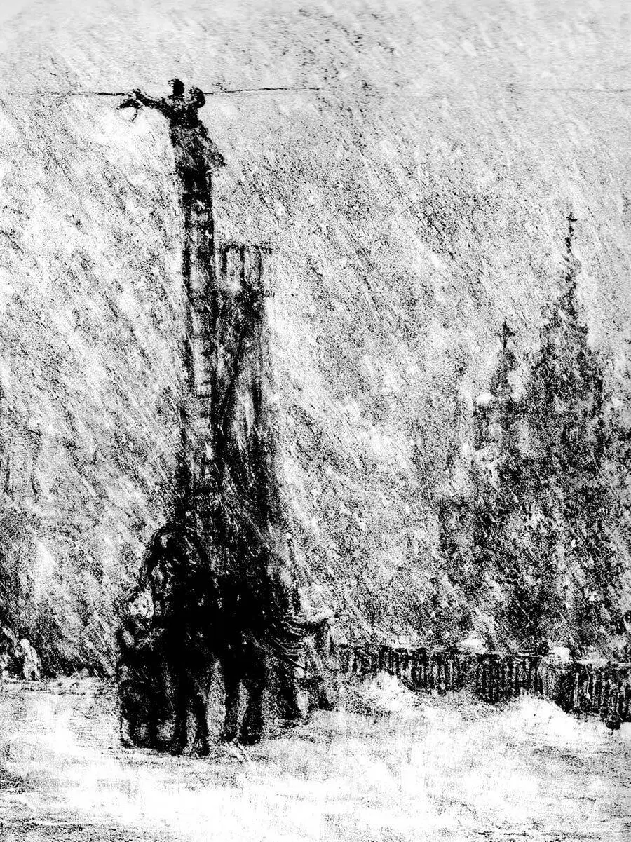 Ремонт фонарей 1945 Литография 4234 Наконец свет дан Именно так - фото 13
