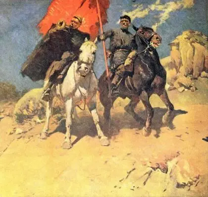 Знаменщик и трубач 1923 г Несмотря на то что на полотне всего два всадника - фото 19