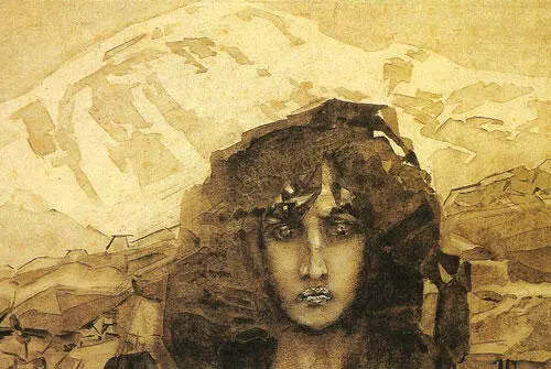 Голова Демона М Врубель18901891 гг Тамара и Демон М Врубель 18901891 - фото 27