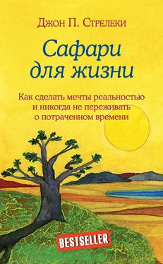 Джон Стрелеки Сафари для жизни. Как сделать мечты реальностью и никогда не переживать о потраченном времени обложка книги