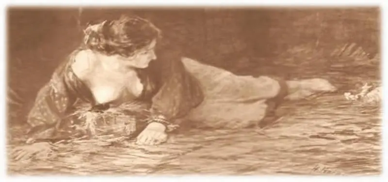 Крепостная актриса в опале кормящая грудью барского щенка 1910 г Касаткин - фото 11