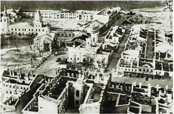 Ярославово дворище Панорама с высоты птичьего полета 1945 г Ярославово - фото 106