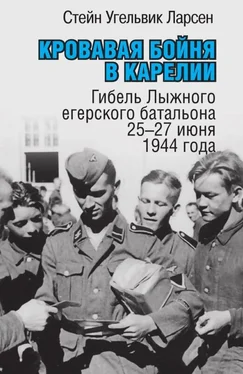 Стейн Угельвик Ларсен Кровавая бойня в Карелии. Гибель Лыжного егерского батальона 25-27 июня 1944 года обложка книги