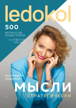 Екатерина Ледокол Мысли стратегически. 500 вопросов инвесторов и алгоритмы ответов на них обложка книги