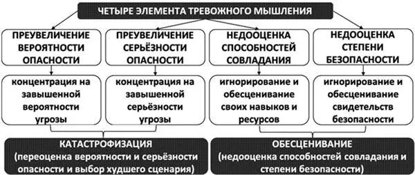 Рис 1Элементы тревожного мышления Недооценка степени безопасности - фото 1