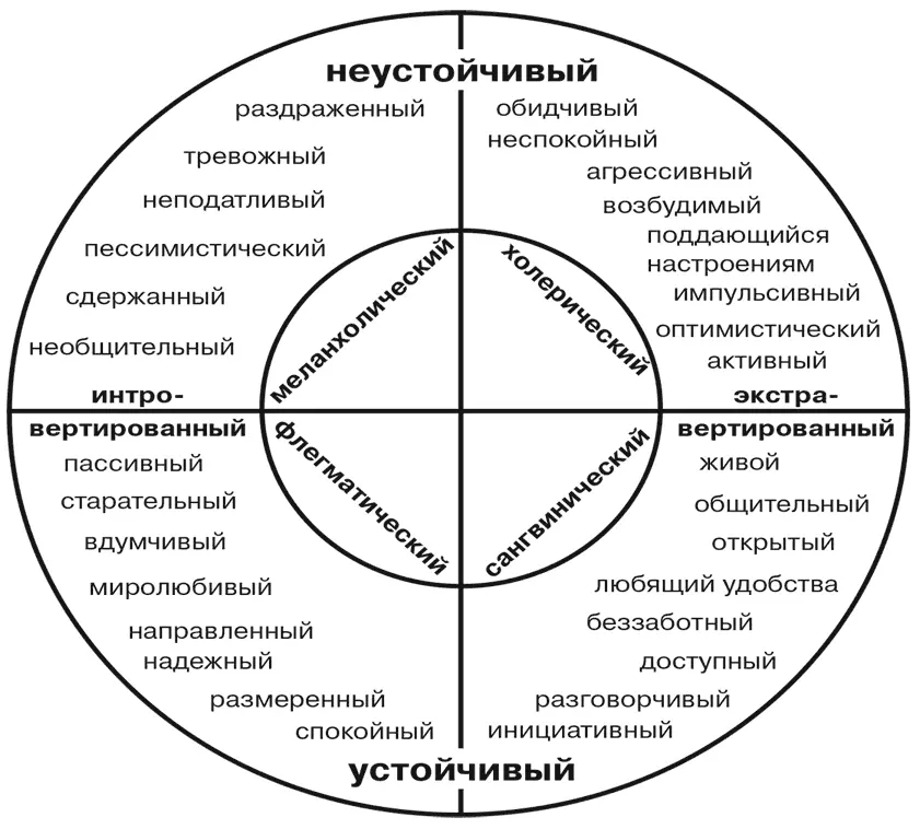 Два основных измерения личности по Айзенку Экстраверсияпо Айзенку - фото 114
