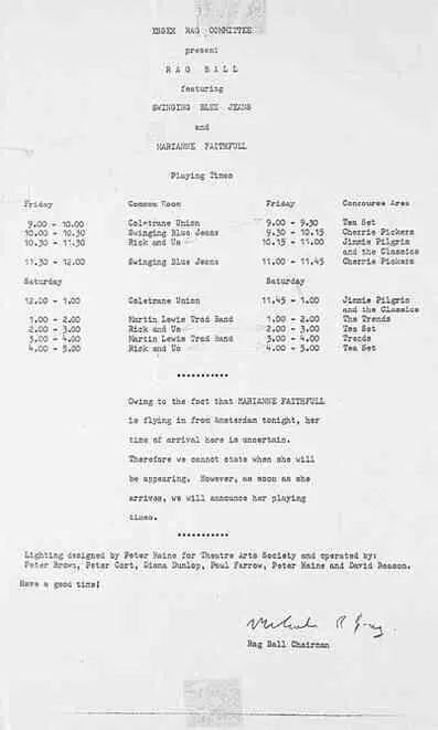 Участники сборного концерта в Эссекском университете в марте 1966 года одного - фото 22