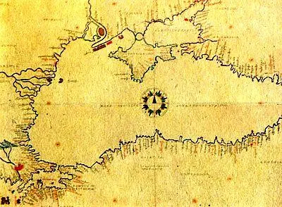 Рис 30 Карта Черного моря А Бианко 1436 г Рис 31 Черное море на карте - фото 42