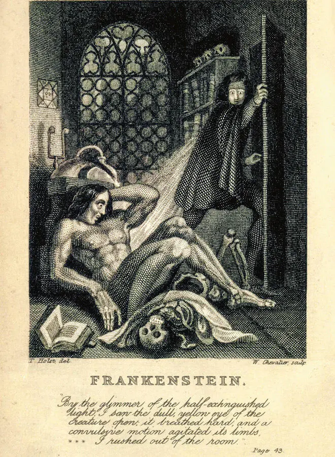 Фронтиспис издания Франкенштейна 1831 гвыпущенного в Лондоне издательством - фото 20