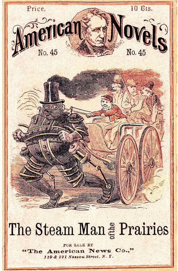 Обложка книги Паровой человек в прерияхЭдварда Эллиса 1868 Ханойская - фото 26