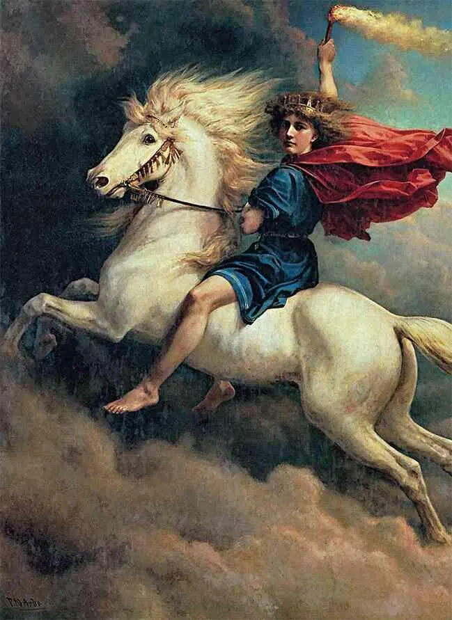 Дагр скачет на Скинфакси Петер Николай Арбо 1874 Нотт скачет на Хримфакси - фото 8