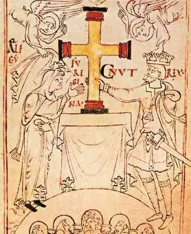 Изображение Кнута и Эльфгифу в Liber vitae Книге жизни из Ньюминстерского - фото 153