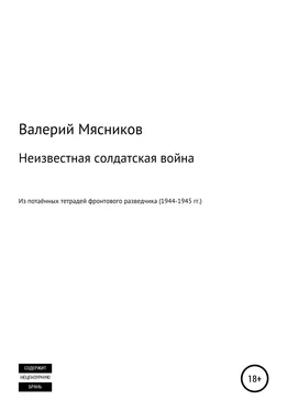 Валерий Мясников Неизвестная солдатская война обложка книги