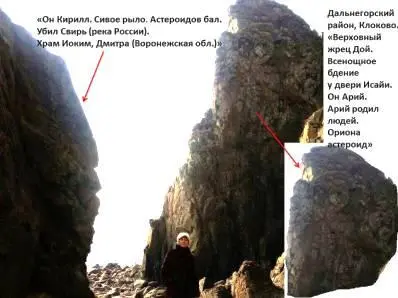 На правой скале изображён воин в шлеме И снова это имя Кирилл Храм Иокима - фото 67