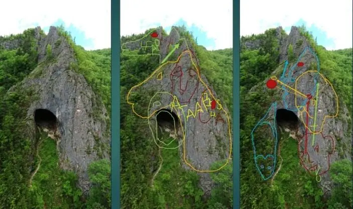С высоты квадрокоптера дыра в пещеру смотрится как раскрытый рот орущего Видна - фото 4
