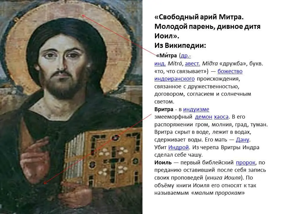 В нимбе над его головой как эфир присутствуют буквы в слове Митра - фото 20