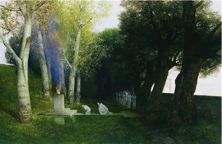 Арнольд Беклин Arnold Boeklin 18271901 Священный лес Холст масло 1882 - фото 12