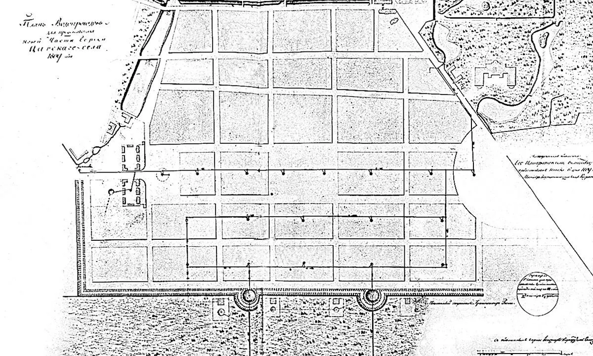 ВИ Гесте Проект Царскосельского городского водопровода Чертеж 1809 г - фото 6