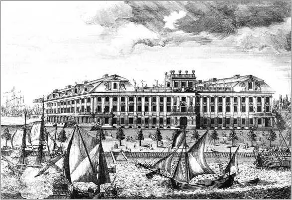 Итальянский дворец Гравюра О Эллингера 1729 г Документом официально - фото 23