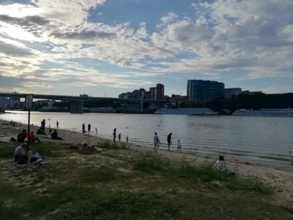 Вода в нашей мутной грязноватой реке с плывущими по ней зелёными водорослями - фото 1