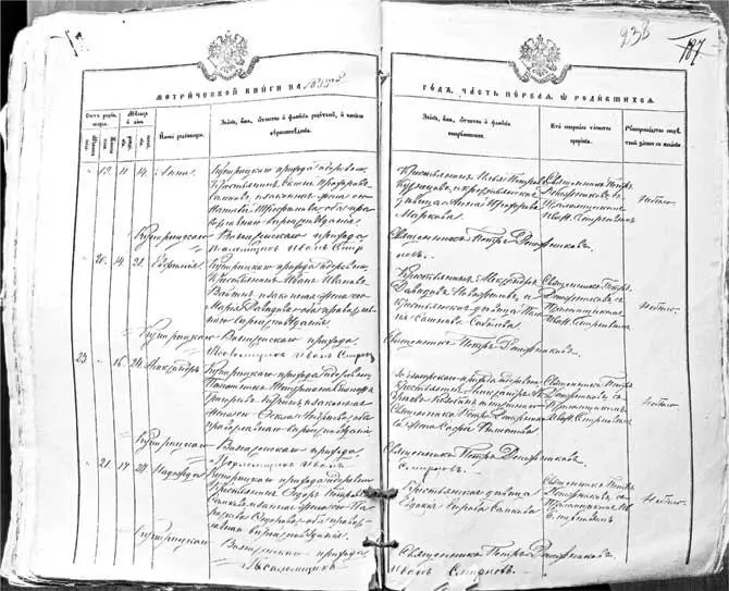 Метрическая книга с записью о рождении А Кучина Из фонда ГААО Город Онега - фото 3
