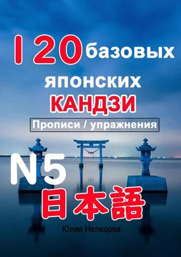 Юлия Нелидова 120 базовых японских кандзи. Прописи / упражнения обложка книги