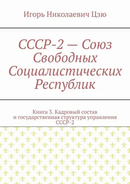 Игорь Цзю СССР-2 – Союз Свободных Социалистических Республик. Книга 3. Кадровый состав и государственная структура управления СССР-2 обложка книги