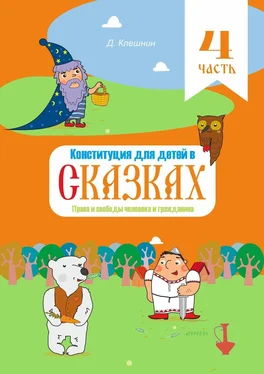 Дмитрий Клешнин Конституция для детей в сказках. Права и свободы человека и гражданина. Часть 4 обложка книги