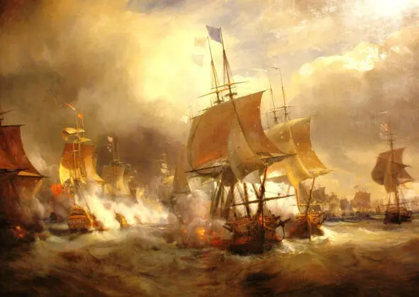 морское сражение англичан с французами До своего произведения в прапорщики в 17 - фото 2
