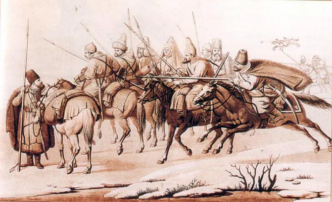 Первые казаки в Берлине 20 февраля 1813 г второйчетвёртый и седьмой слева - фото 90