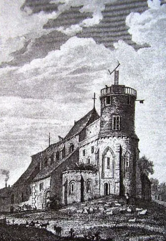 Париж Церковь на холме Монмартр Гравюра Ф Хавела по ориг Ф Нэша 1830 г - фото 135