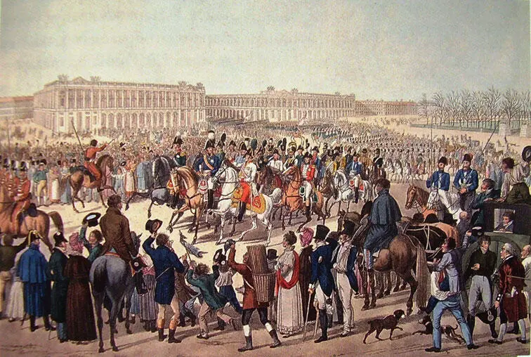 Вступление союзников в Париж 19 31 марта 1814 года Раскрашенная гравюра - фото 139
