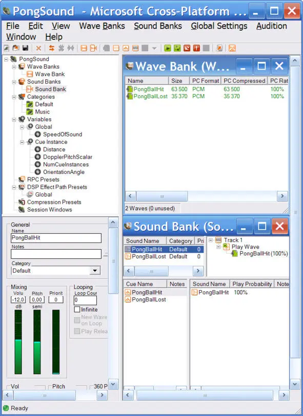 Рис 28Панель Microsoft CrossPlatform Audio Creation Tool XACT v20 - фото 44