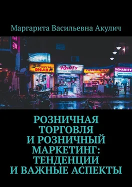 Маргарита Акулич Розничная торговля и розничный маркетинг: тенденции и важные аспекты обложка книги