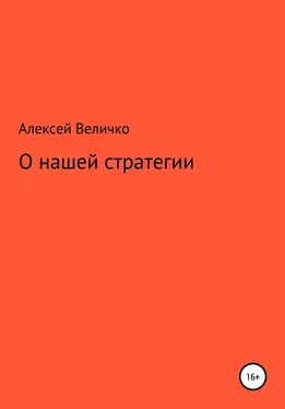 Алексей Величко О нашей стратегии обложка книги