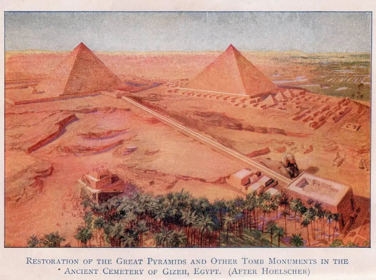 Реконструкция комплекса пирамиды Гизы Изображение из статьи Википедии - фото 5