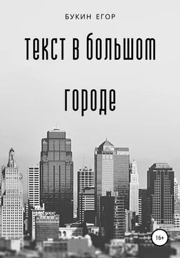 Егор Букин Текст в большом городе