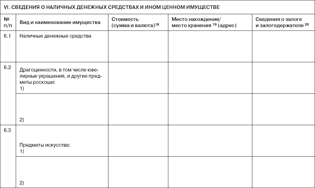 18В отношении наличных денежных средств в валюте указывается сумма по курсу - фото 17