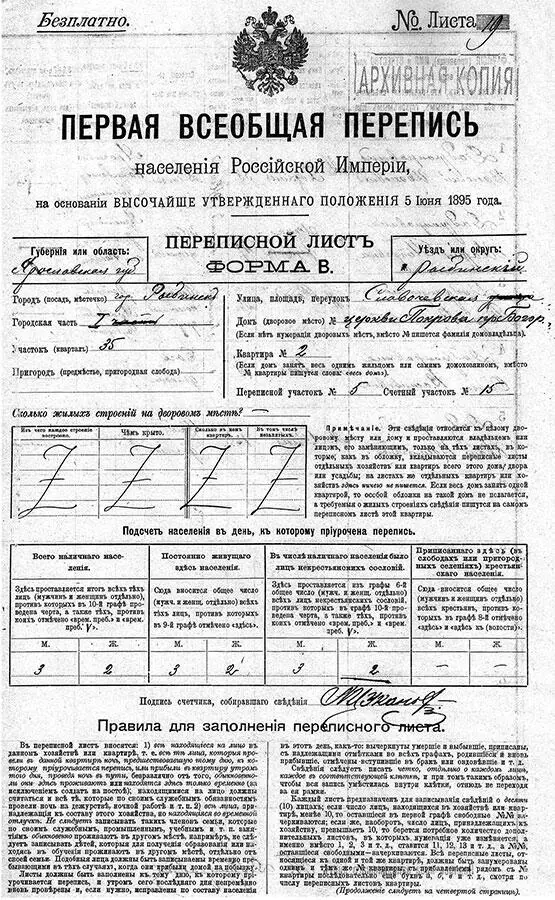 ГАЯО фонд 642 опись 3 дело 1011 Схема 8 Дети их 1 Василий Васильевич - фото 17