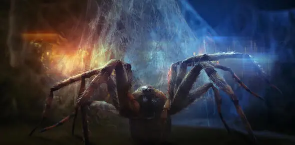 В свете факелов из мрака выдвинулся паук таких огромных размеров что даже - фото 1