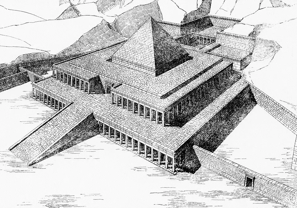 Рис 67 Погребальный храм Ментухотепа II в некрополе Фив XXI век до н э - фото 184