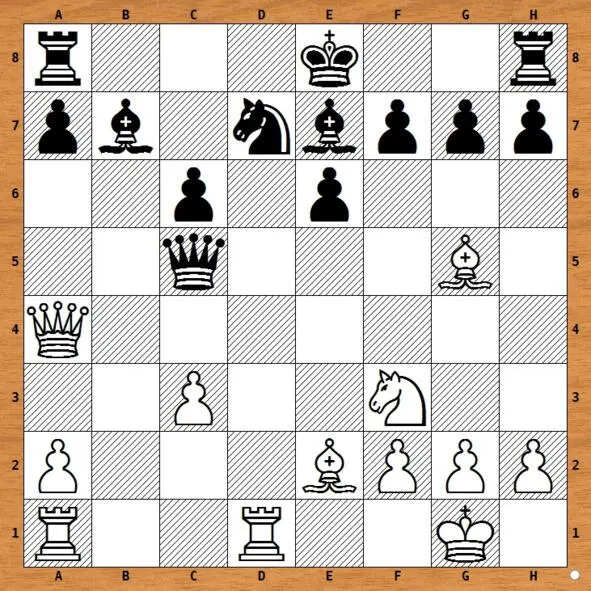 1 Rd7 Kd7 2Be3 Qа3 3 Qd4 Kc7 4 Bc1 e5 5 Qе5 Qd6 6 Qа5 Kc8 7 - фото 26