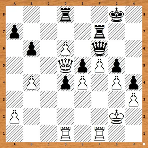 1Rd4 ed 2 e5 Qg7 3 e6 Rfd7 4 ed Qf7 5 Qd4 Rd7 6 Rf2 - фото 29